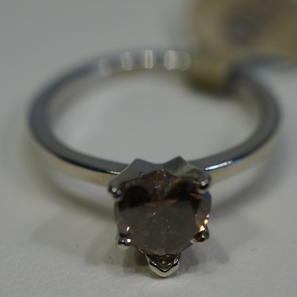 14KW Gold 1.05 Ct. Genuine Chocolate Diamond Ring - Picture 6 of 7